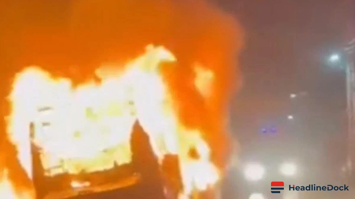 Umrah Pilgrims Escape Unharmed After Bus Catches Fire in Kannur, Kerala