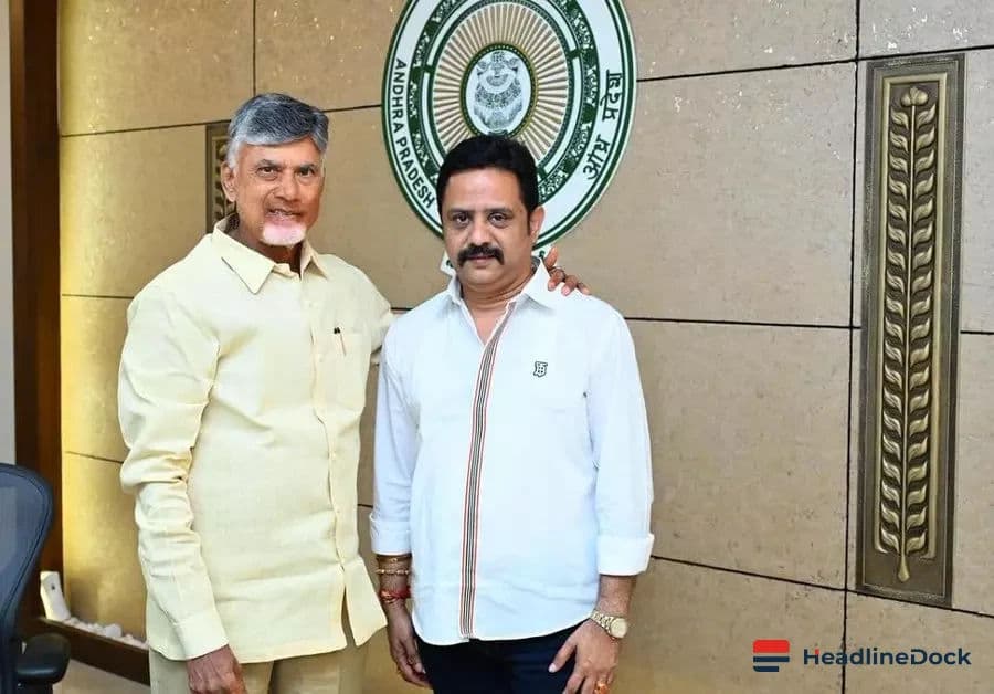 P. Bharath Bhushan Meets CM N. Chandrababu Naidu to Develop Film Industry in Andhra Pradesh
