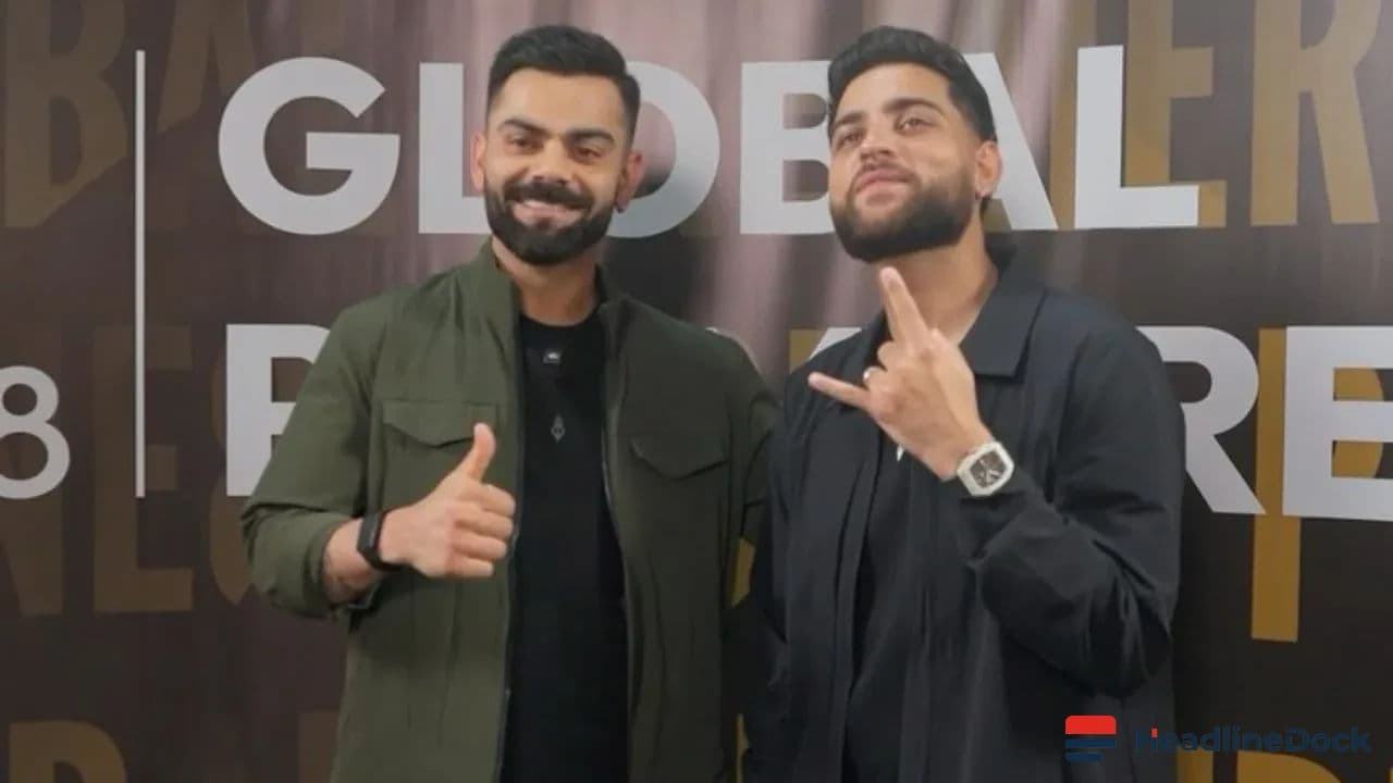 Virat Kohli Dances to Karan Aujla's Winning Speech at One8 Delhi Event