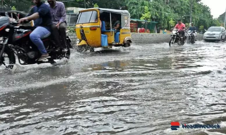 Heavy Rain Flooding Impacts Low-lying Areas in Kakinada and Rajamahendravaram
