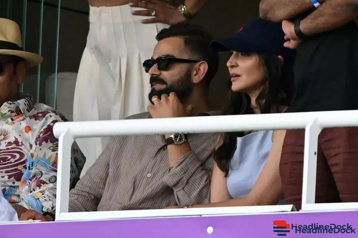 Virat Kohli and Anushka Sharma Cheer for India at Women's T20 World Cup