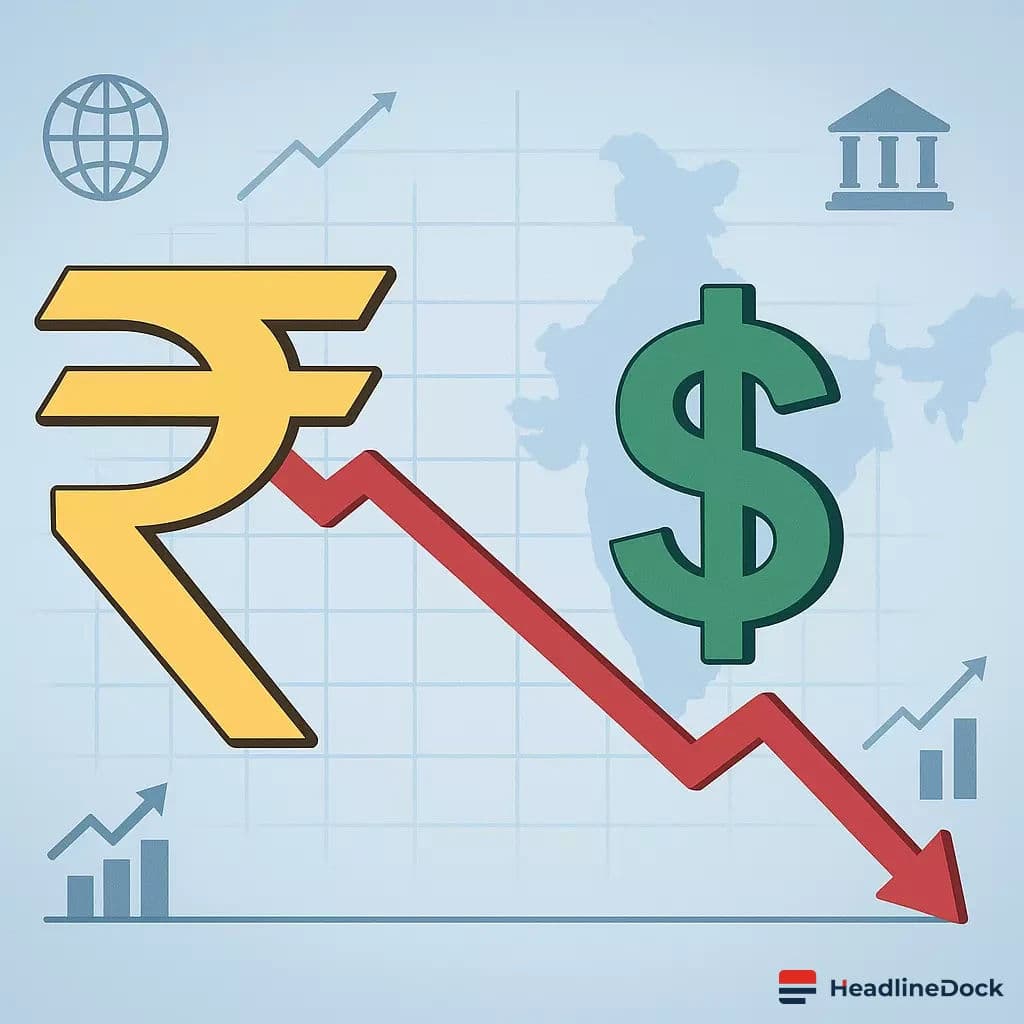 Indian Rupee Drops 15 Paise Against US Dollar Amid Global Market Uncertainty
