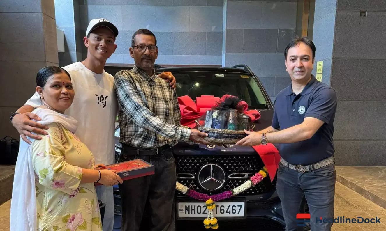 Yashasvi Jaiswal Celebrates Father's Day with a Luxury Car Surprise Gift