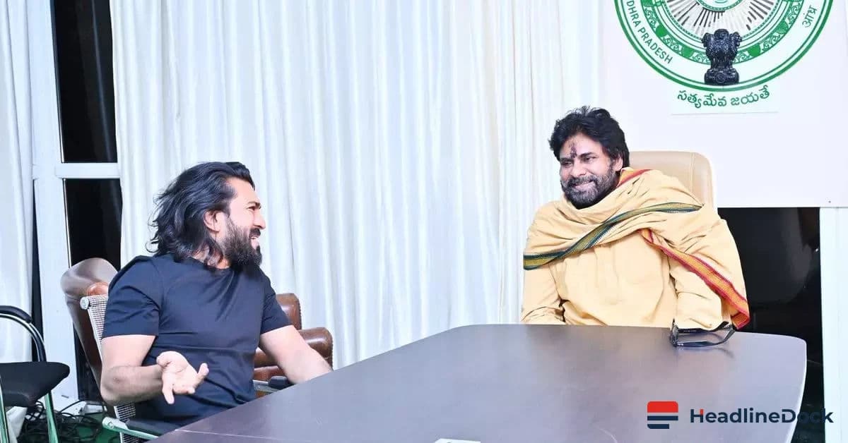 Ram Charan’s Visit to Pawan Kalyan Sparks Major Buzz in Amaravati