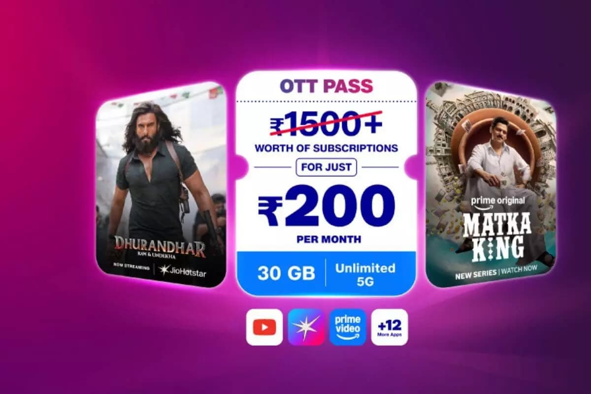 Jio's New ₹200 OTT Pass Expands Entertainment Offerings
