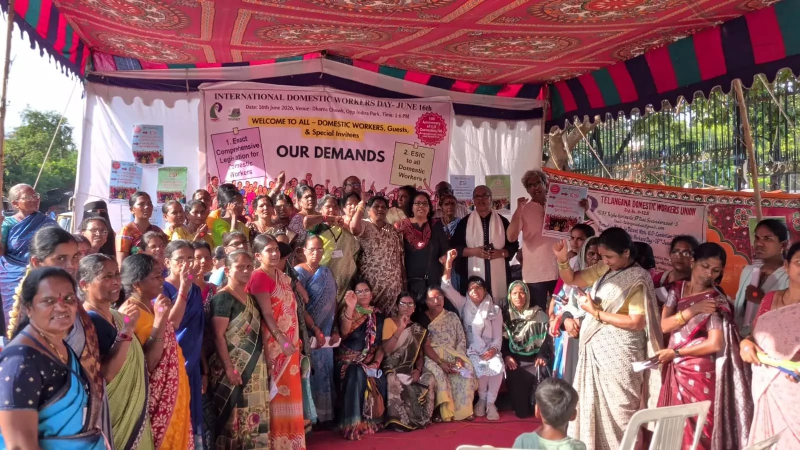 Domestic Workers in Telangana Rally for Housing and Health Benefits