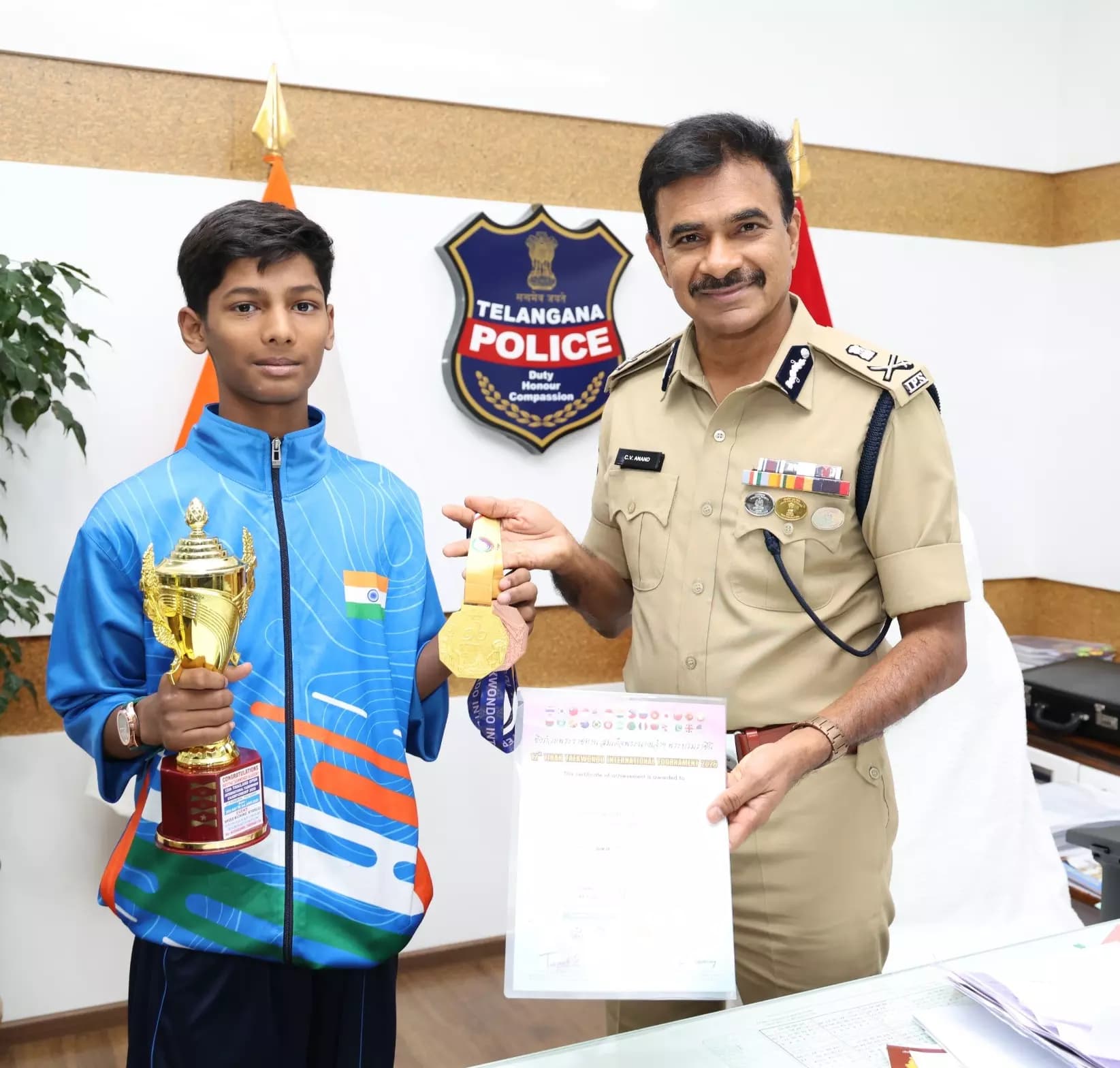 Hyderabad Student Armaan Nazeemuddin Secures Gold at Tirak International Taekwondo Tournament