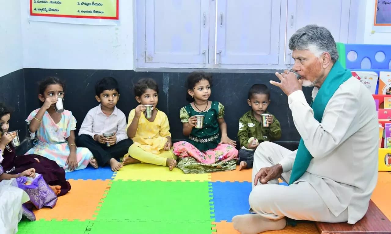 N. Chandrababu Naidu Promotes Natural Farming and Child Nutrition in Palnadu