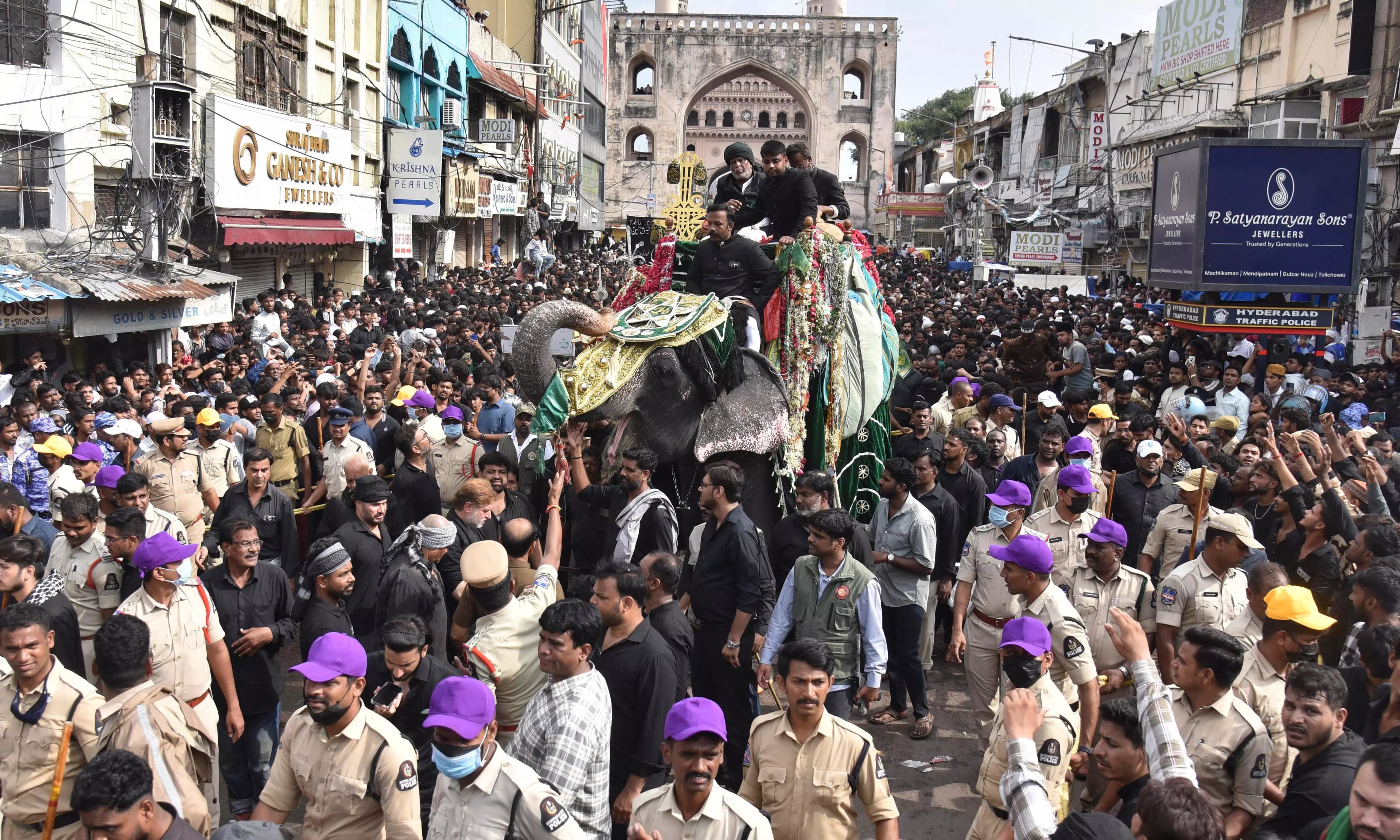 Asaf Jahi Descendant Honours Muharram Tradition at Historic Hyderabad Procession
