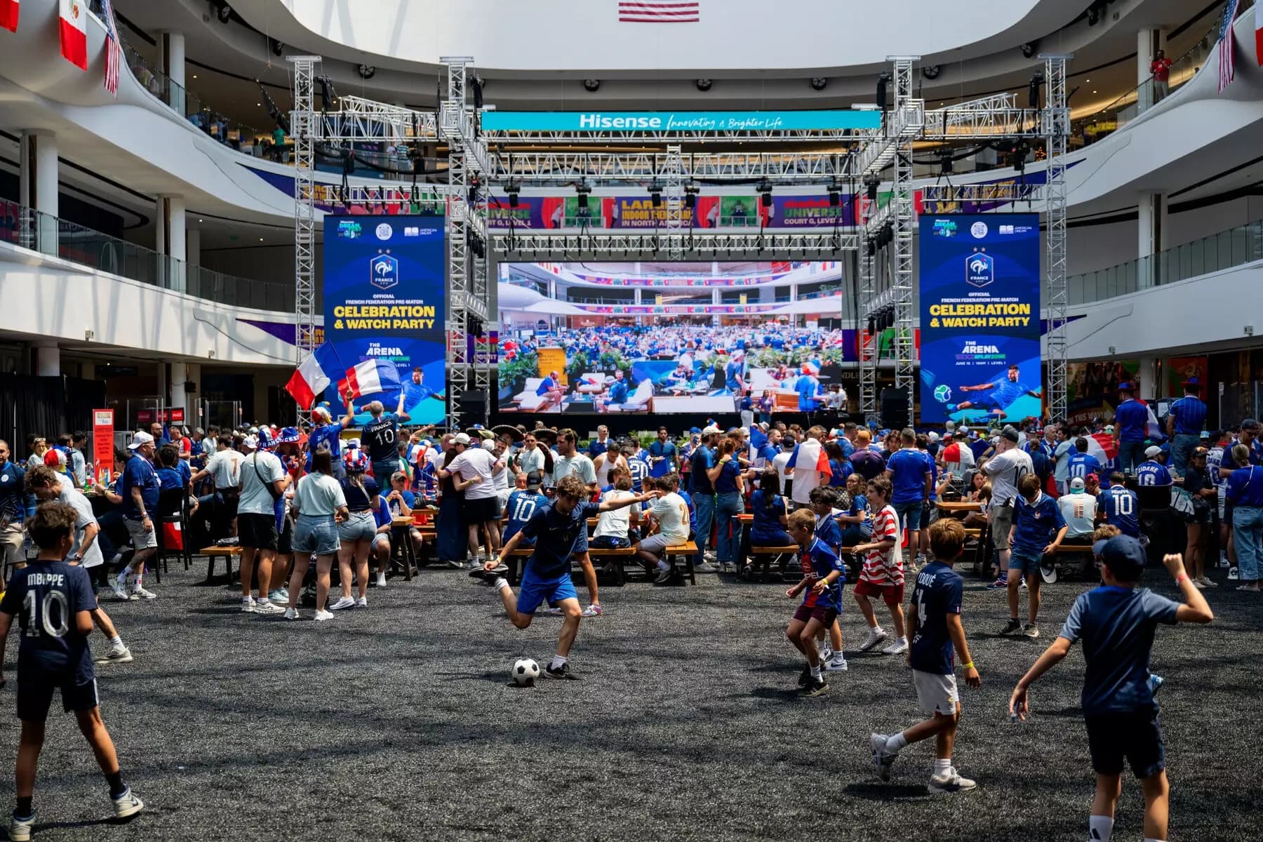 World Cup Fans Experience Unique American Culture at Mega Mall Near Stadium