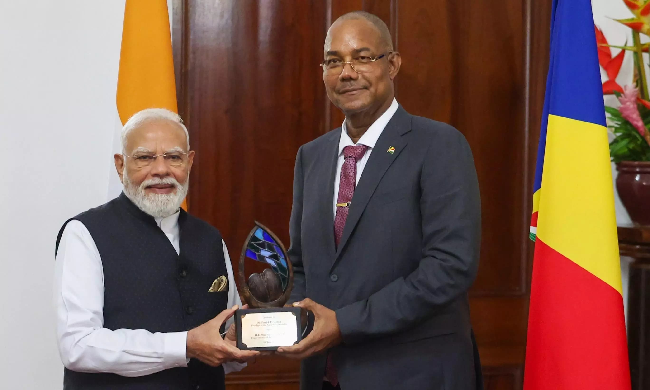 PM Modi Conferred 'Guardian of the Blue Horizon' Honour by Seychelles