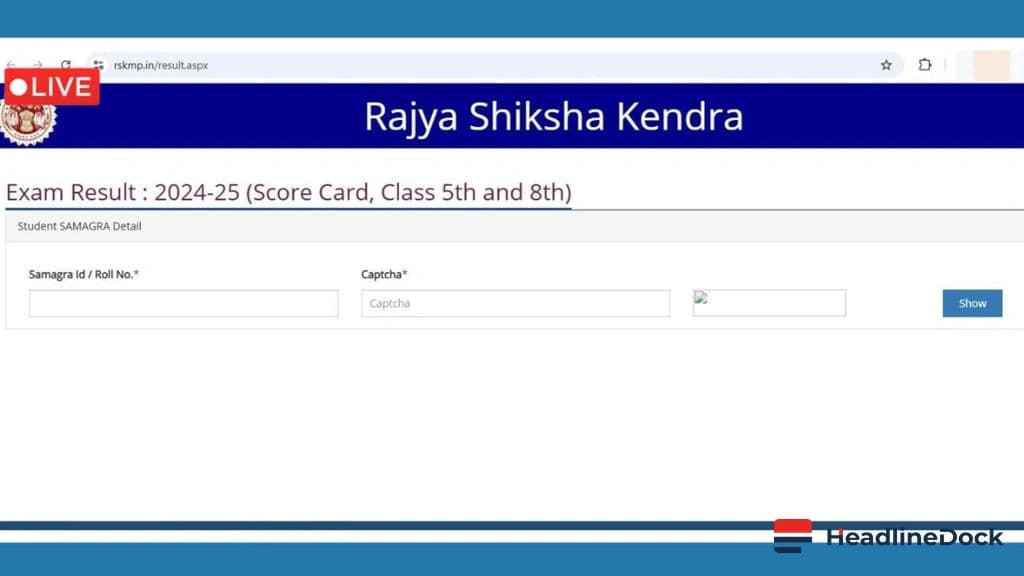 MP Board Class 5 Result 2026 Live: Direct Link Activated on rskmp.in at 11:30 AM