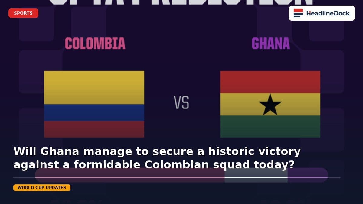 Colombia vs Ghana Clash Defines High Stakes in World Cup 2026 Knockouts