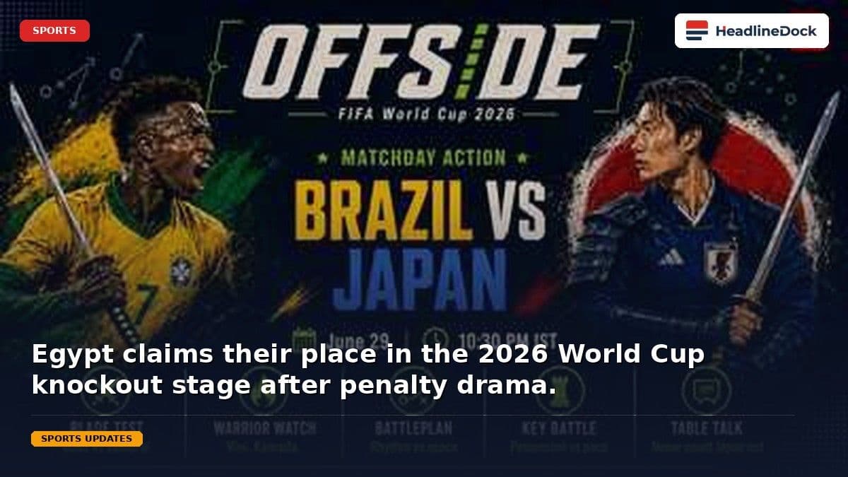 Egypt Secures Spot in 2026 World Cup Round of 16 After Penalty Win