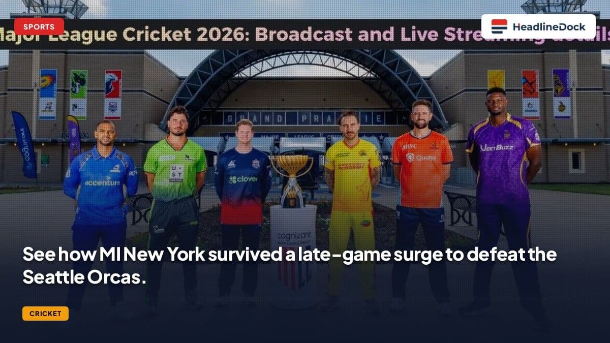 MI New York Secures Nail-Biting Win Over Seattle Orcas in Major League Cricket