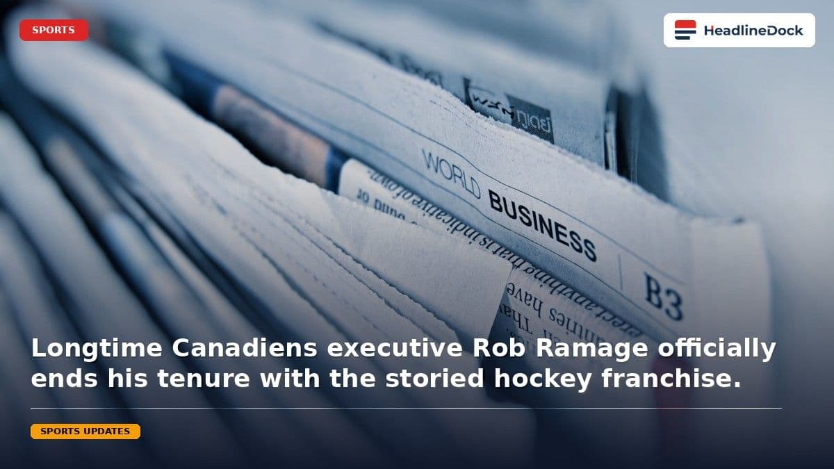 Montreal Canadiens Executive Rob Ramage Announces Retirement After Twelve Seasons