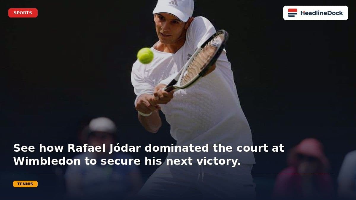 Rafael Jódar Advances at Wimbledon with Commanding Victory Over Shintaro Mochizuki