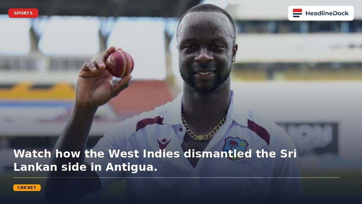 West Indies Secure Emphatic Test Win Over Sri Lanka in Antigua