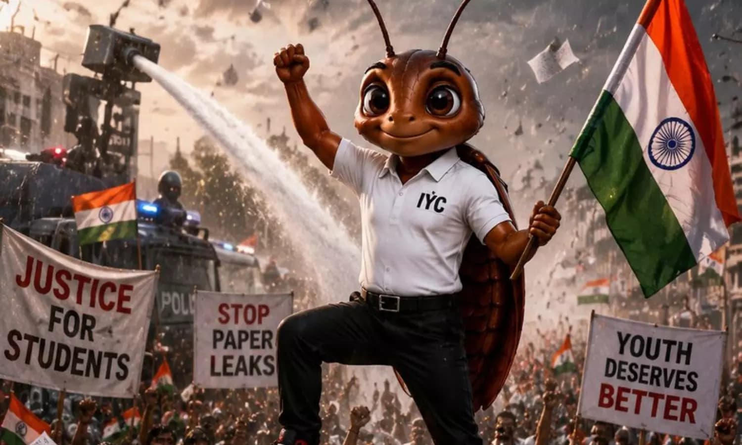 Indian Youth Congress Seizes 'Cockroach' Term as Resistance Movement