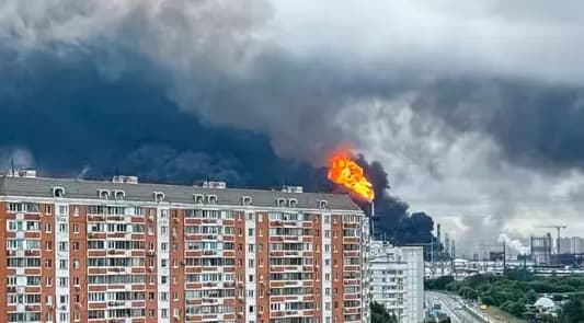 Ukraine Drone Attack Hits Moscow Oil Refinery and Disrupts Flights