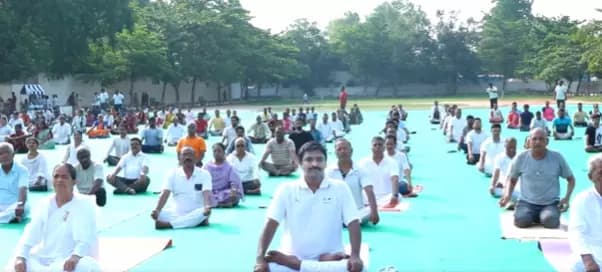 Senior Citizens Participate in Special Thematic Yoga Session for Improved Well-being