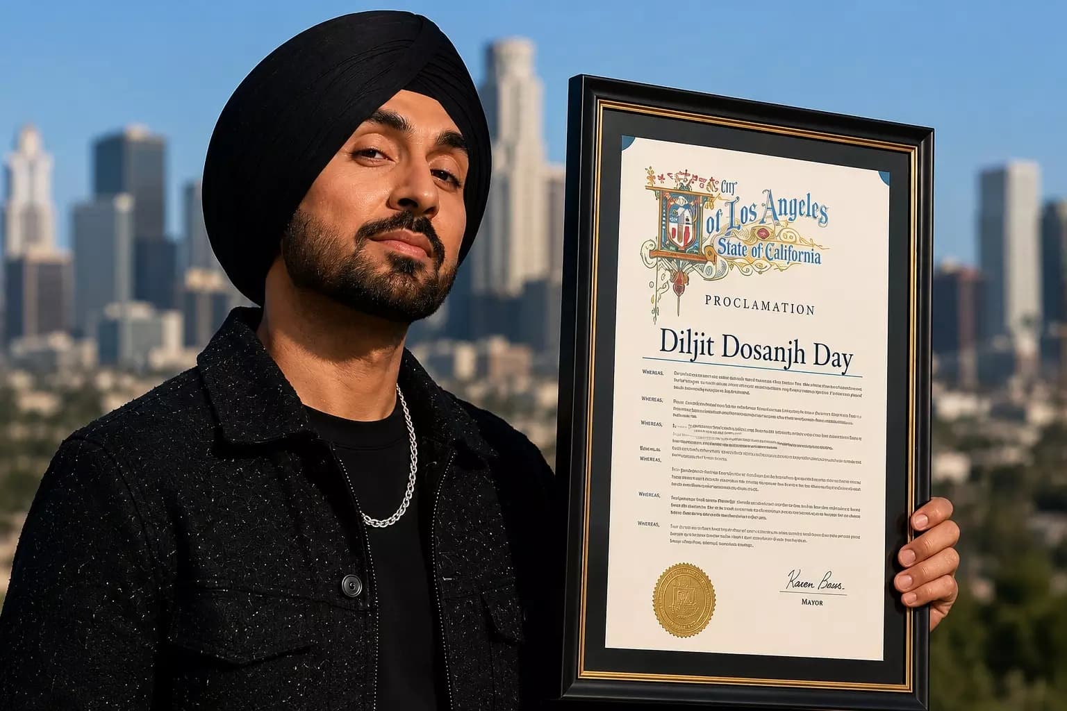 Los Angeles Officially Proclaims January 6 as Diljit Dosanjh Day