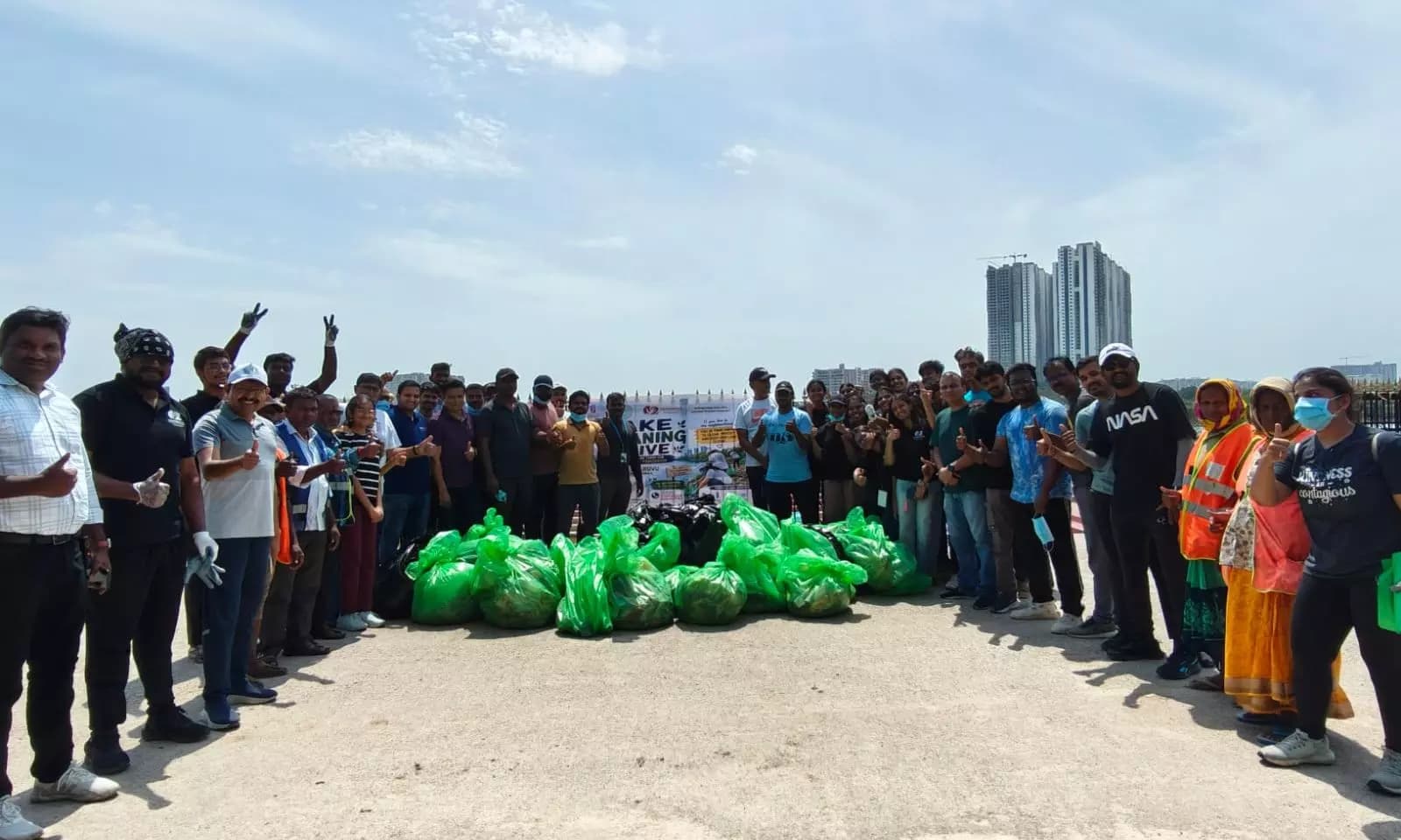 Gopi Cheruvu Lake Cleanup Drive Fosters Environmental Awareness in Hyderabad