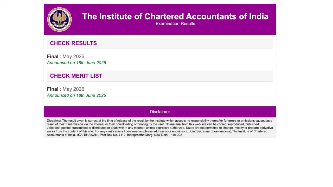 ICAI CA Final Result 2026 Released: Direct Link to Download Official Scorecard