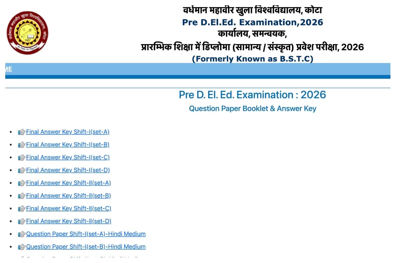 Rajasthan D.El.Ed Results Out Soon: Scores, Passing Marks & Counseling Details Announced