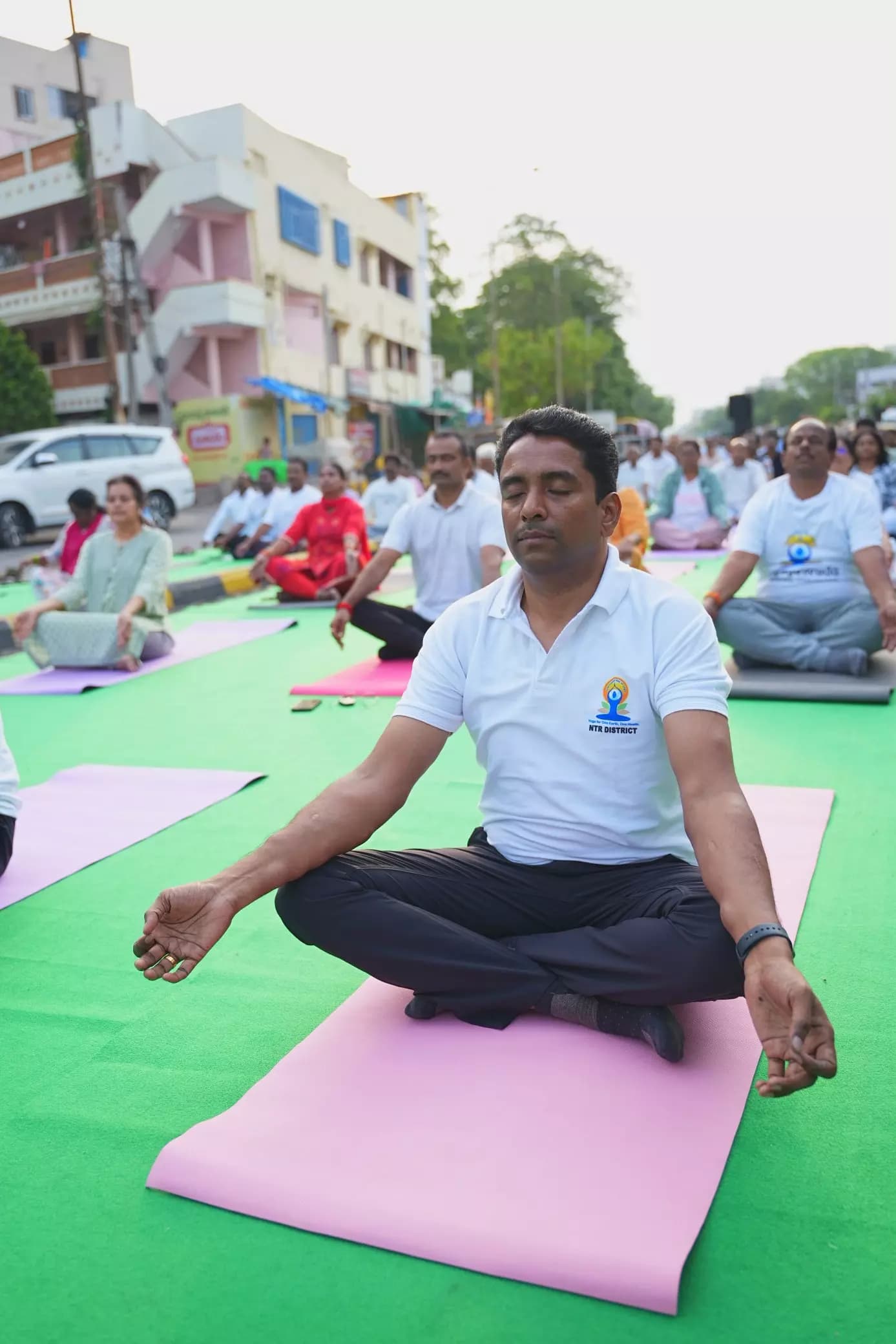 NTR District Collector Leads Local Yoga and Anti-Plastic Sustainability Campaigns