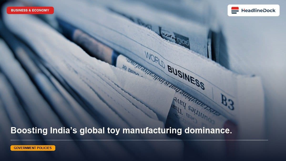India Launches Toy Sector Task Force: Aiming for 5% Global Market Share by 2032