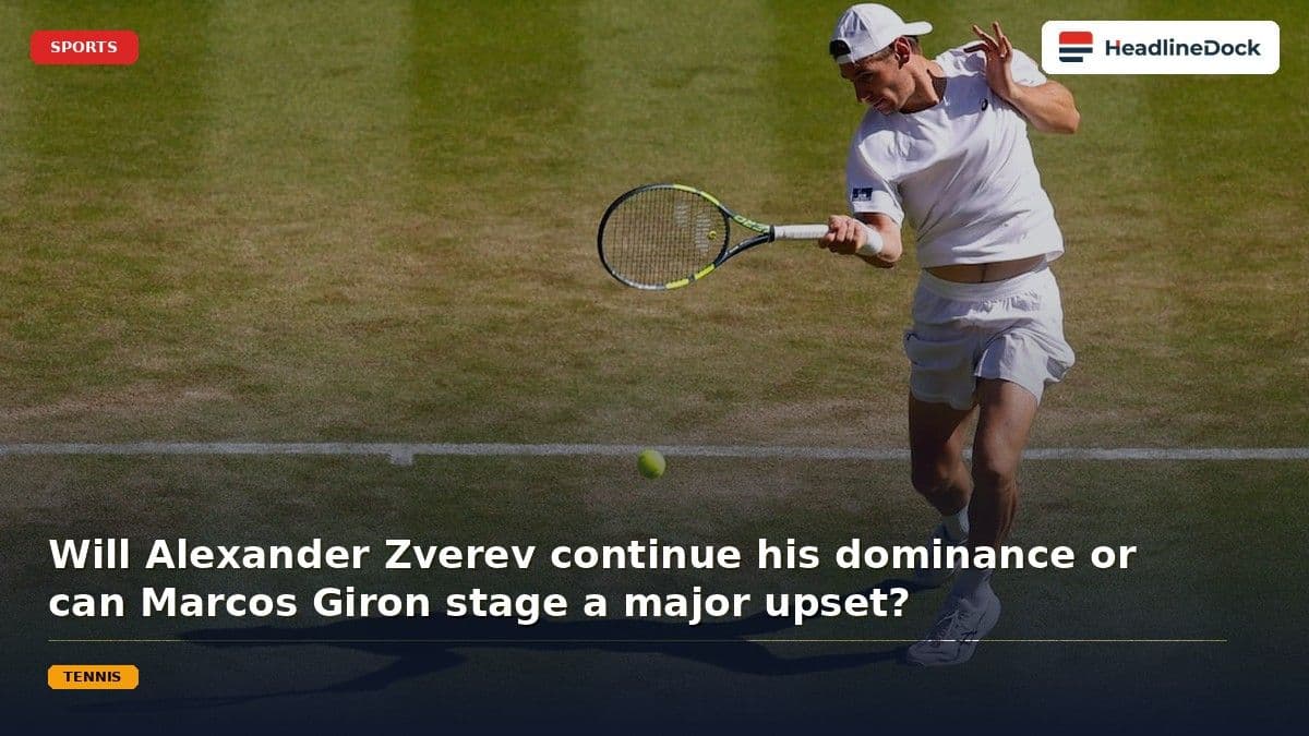 Alexander Zverev Set to Face Marcos Giron at 2026 Wimbledon Clash