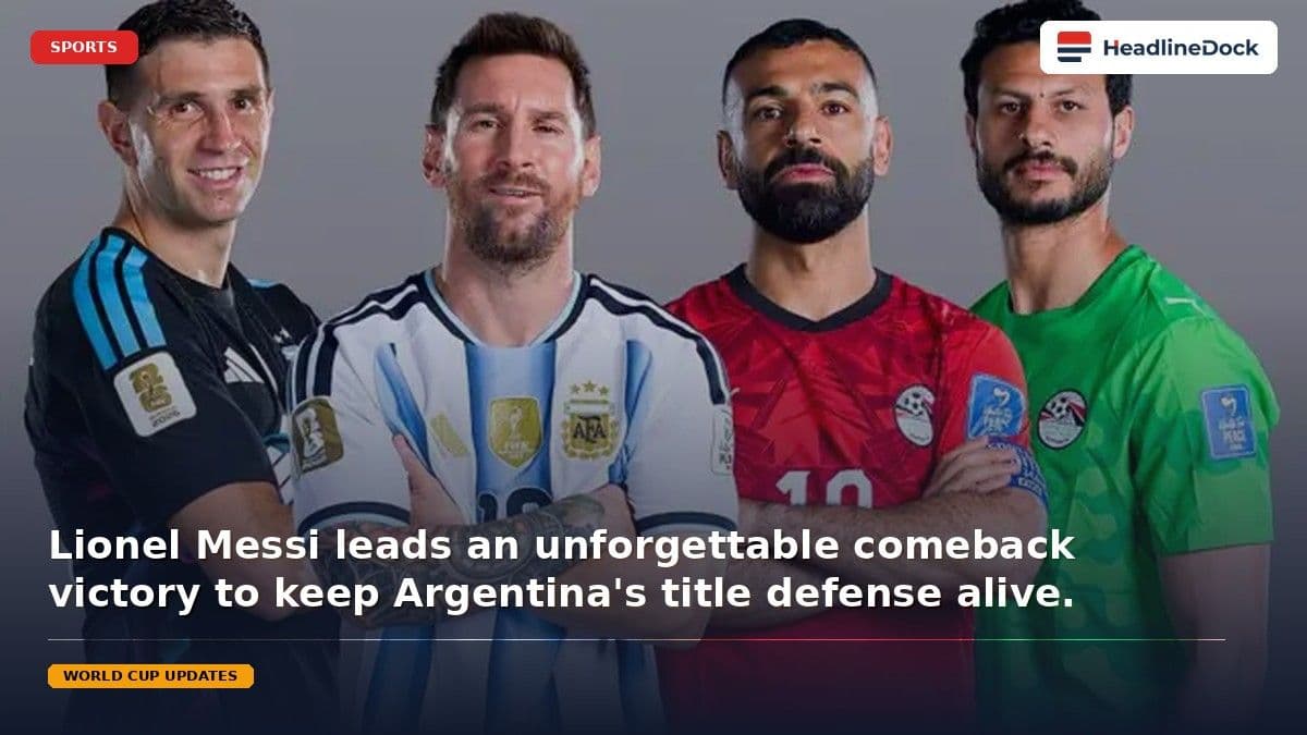 Argentina Stuns Egypt with Incredible 3-2 World Cup Round of 16 Comeback