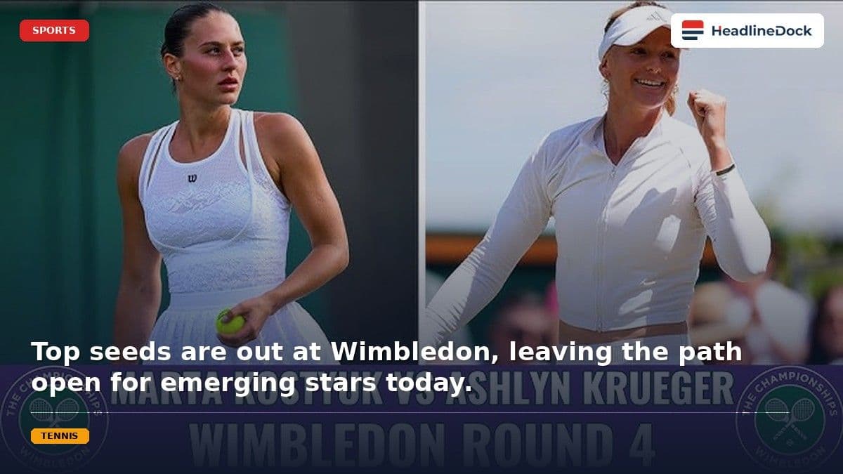 Ashlyn Krueger and Marta Kostyuk Clash in Wide-Open Wimbledon Round of 16