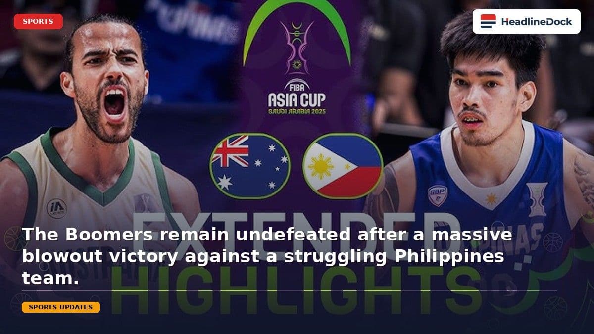 Australia Crushes Philippines in Decisive FIBA World Cup Qualifying Matchup