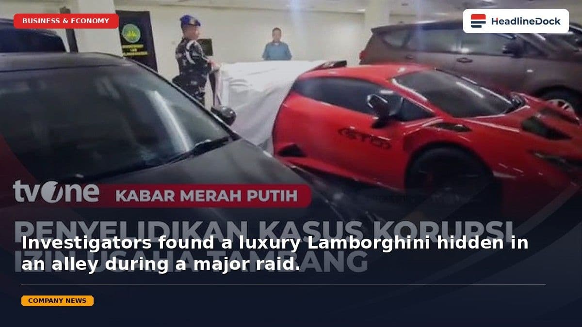 Authorities Seize Lamborghini Hidden in Alley Amid Massive Mining Corruption Probe