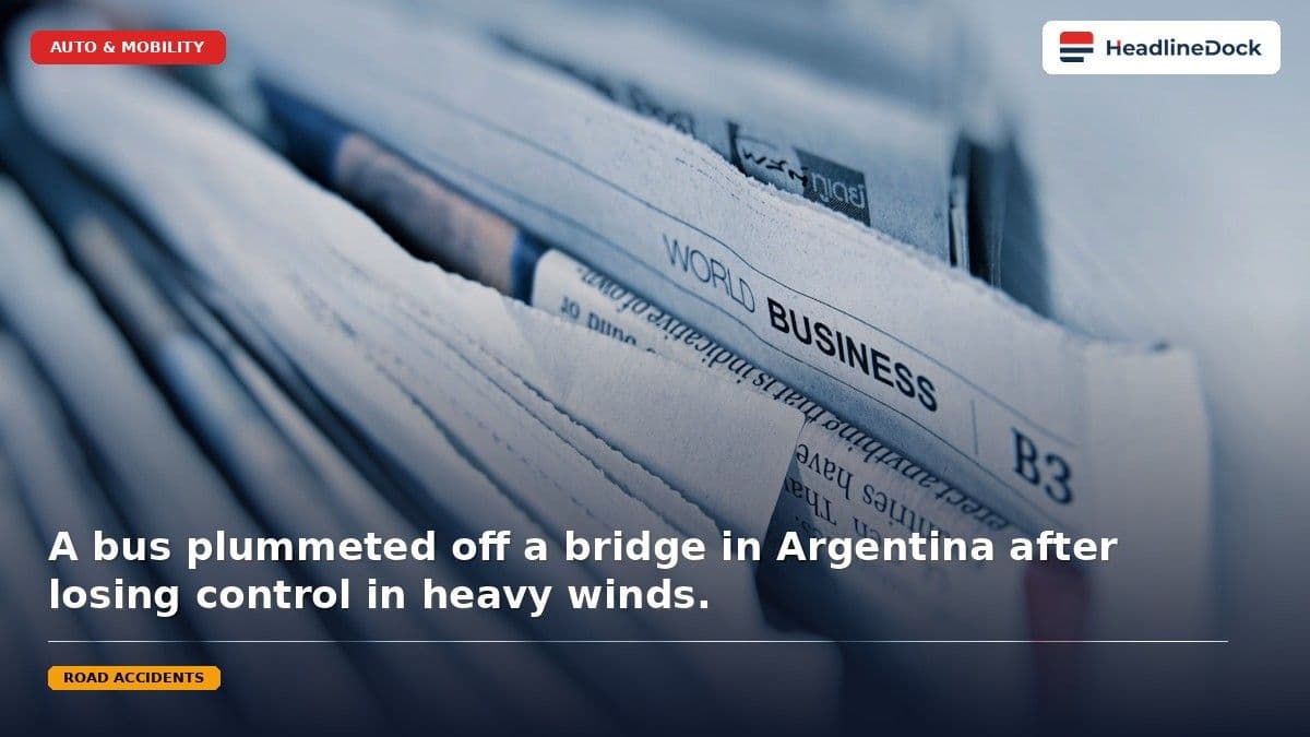 Bus Plunges from Bridge in Carmen de Areco Leaving Multiple Injured