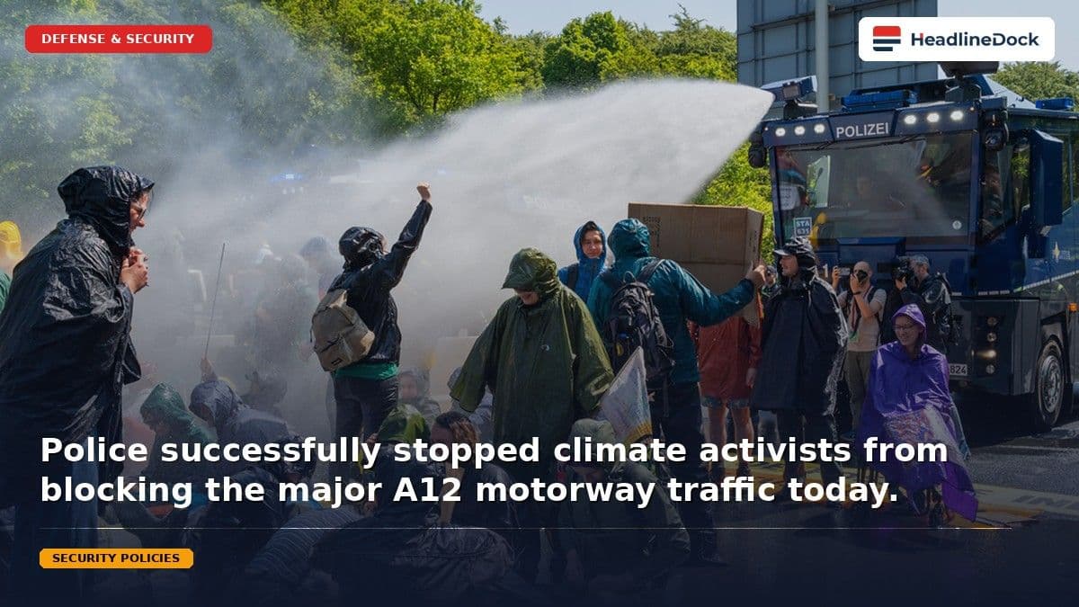 Climate Activists Arrested During Failed Attempt to Block A12 Motorway