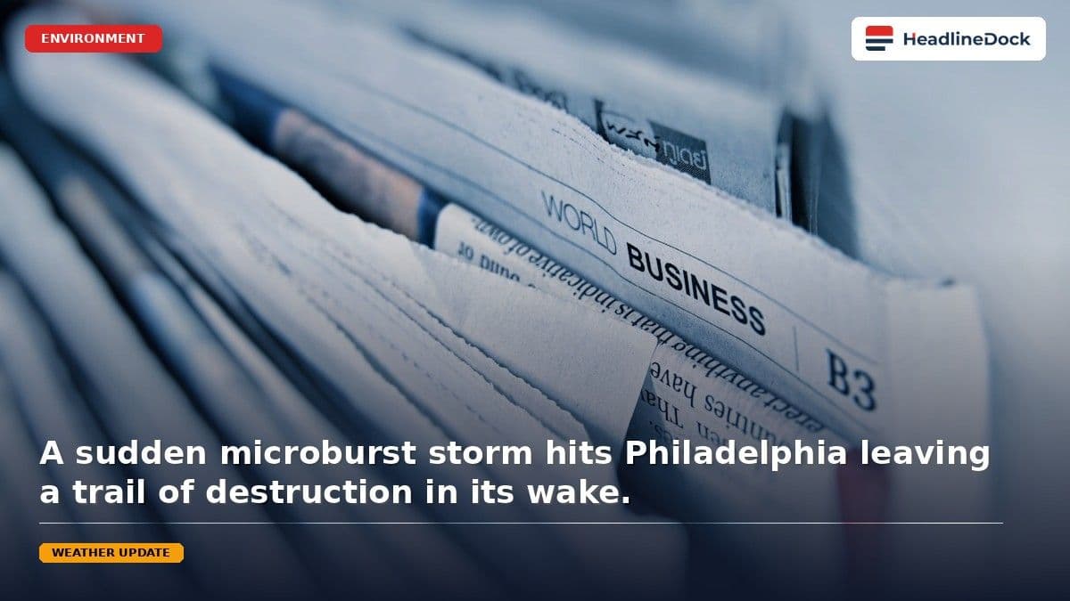 Devastating Microburst Storms in Philadelphia Leave Widespread Damage Across the Region