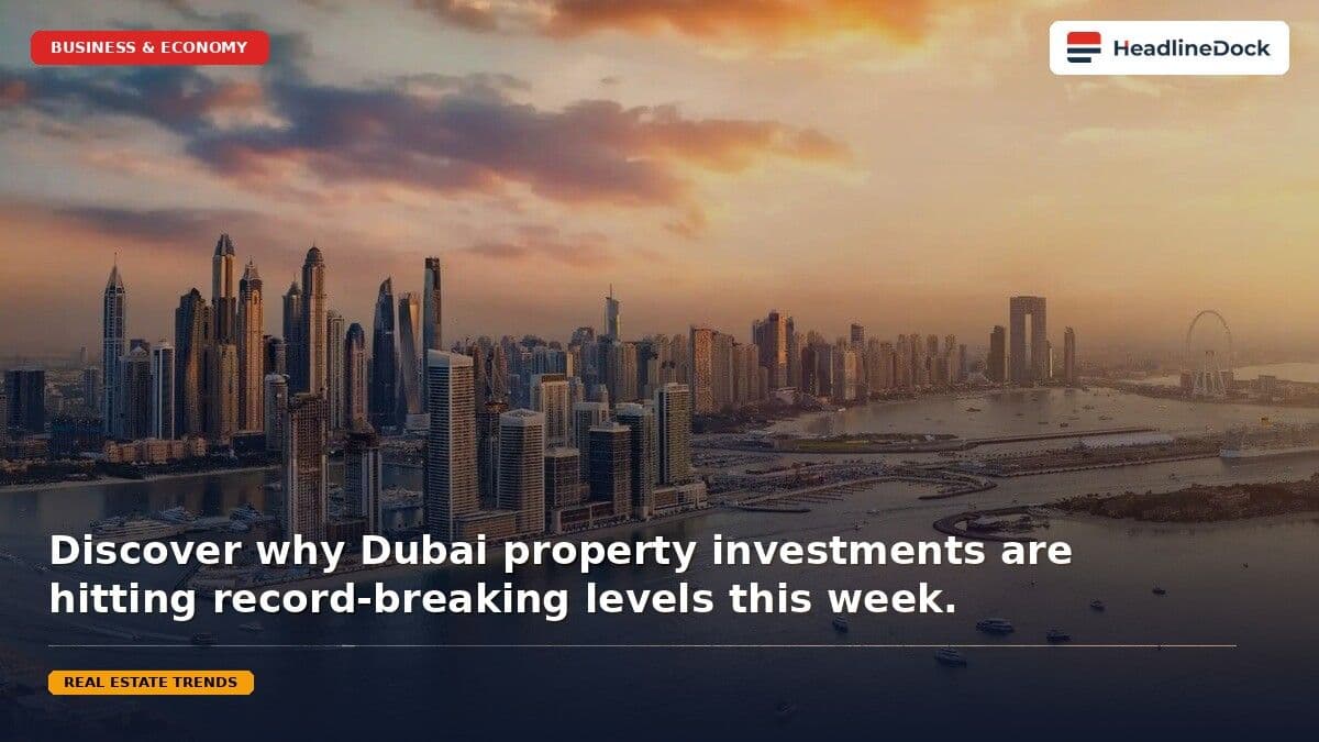 Dubai Real Estate Market Records Billion-Dirham Surge Driven by Major Developers