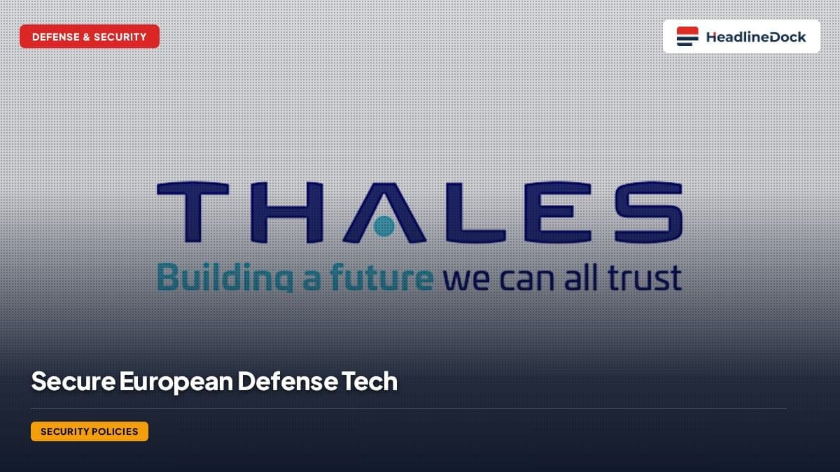 European Commission Teams Up with Thales to Secure Sensitive Defense Data Projects