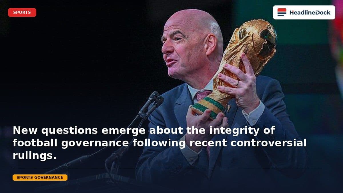 FIFA President Faces Intense Scrutiny Amid Rising Disciplinary Controversies in Football