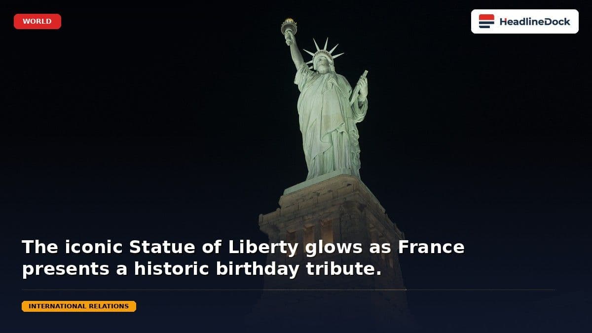 France Honors American Independence with Radiant Statue of Liberty Light Show