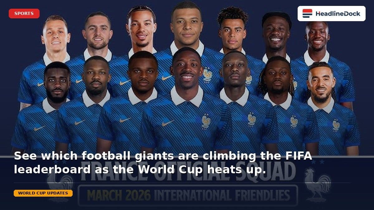France Overtakes Argentina to Lead FIFA Ranking Following 2026 World Cup Phase