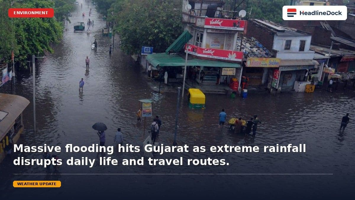 Gujarat Faces Severe Weather Crisis as Heavy Rainfall Triggers Red Alerts Nationwide