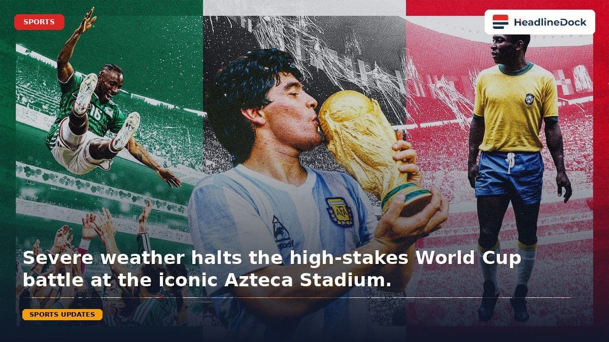 Heavy Rain Delays Mexico vs. England World Cup Clash at Azteca Stadium