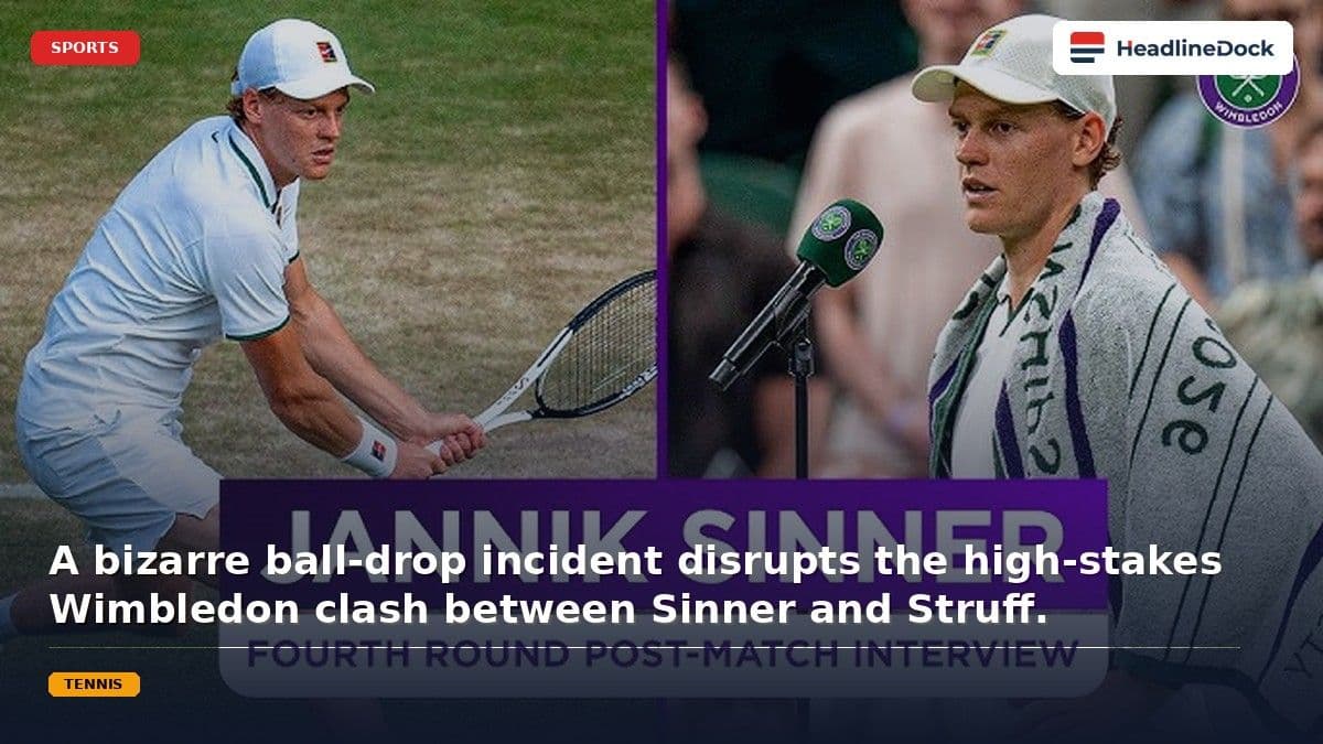 Jannik Sinner Navigates Bizarre Officiating Delay During Wimbledon Quarterfinal Battle