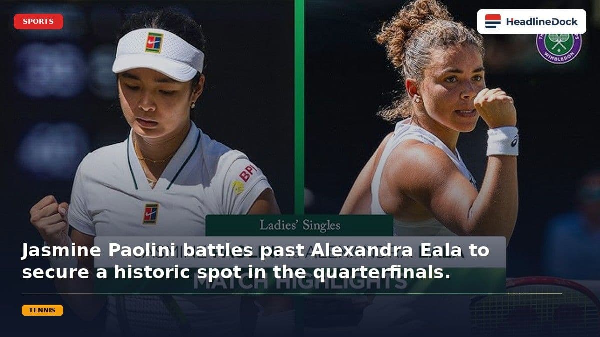Jasmine Paolini Downs Alexandra Eala to Advance at Wimbledon Championships