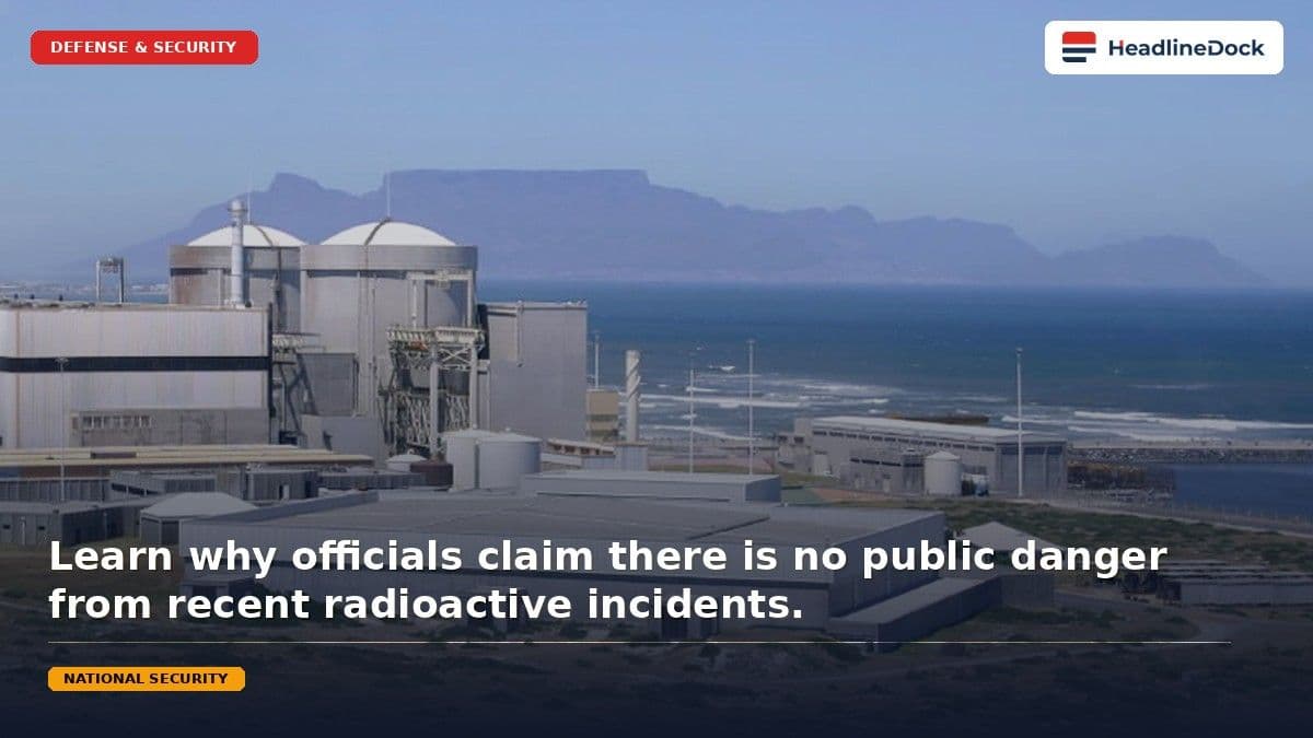 Koeberg Radioactive Contamination: Investigating Safety Reports at Nuclear Power Facility