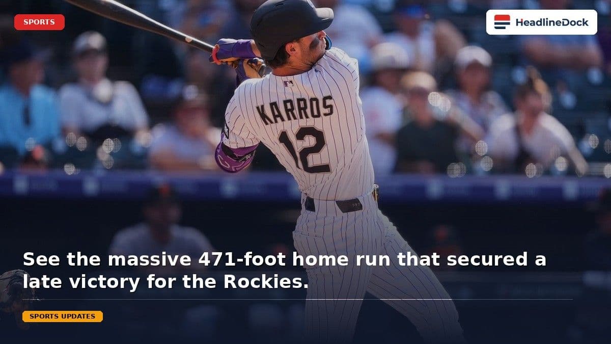 Kyle Karros Powers Rockies to Dramatic Comeback Win Against Giants